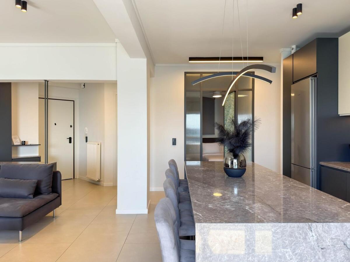 Luxury Sea View Retreat Apartment Tesalonika Bagian luar foto