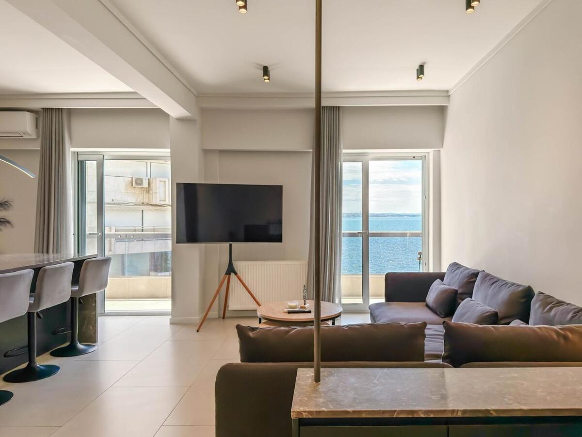 Luxury Sea View Retreat Apartment Tesalonika Bagian luar foto
