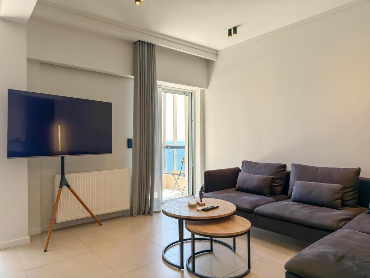 Luxury Sea View Retreat Apartment Tesalonika Bagian luar foto
