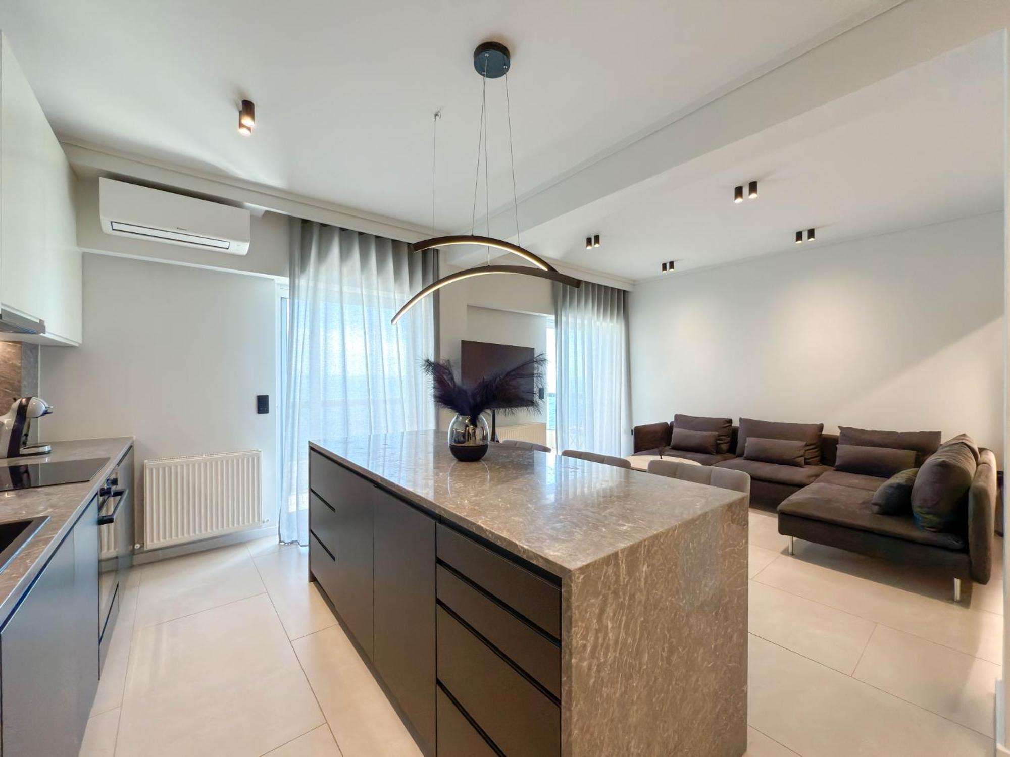 Luxury Sea View Retreat Apartment Tesalonika Bagian luar foto